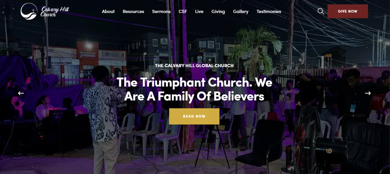 Screenshot of Calvary Hill Church
