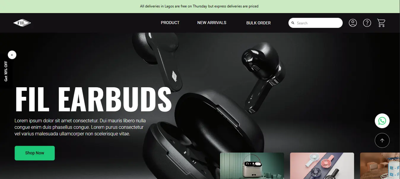 Screenshot of Fil Ecommerce